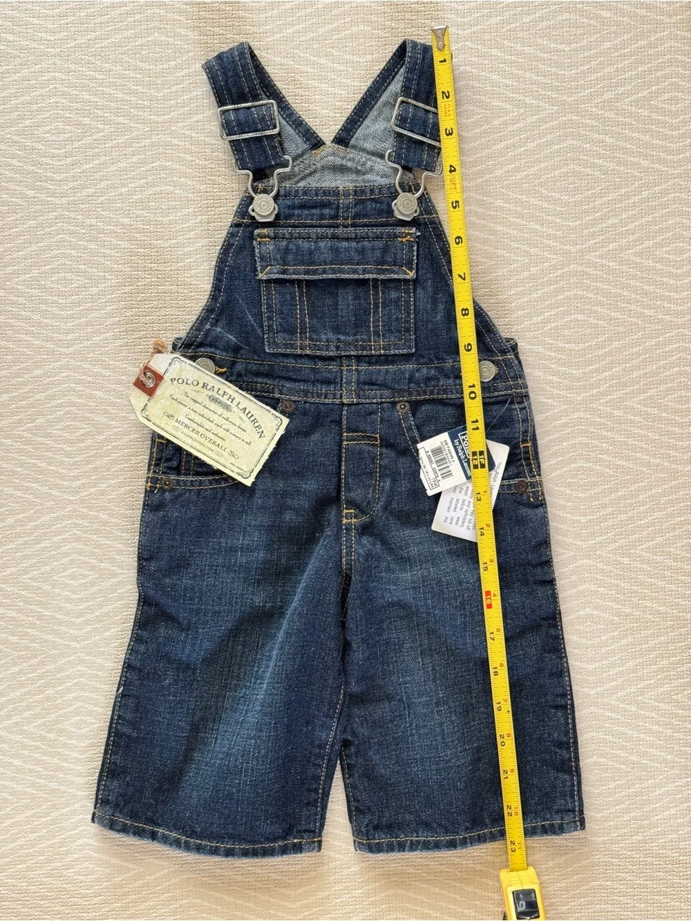 Ralph Lauren Dark Blue Baby Boy/ Baby Girl Denim Overalls 12m